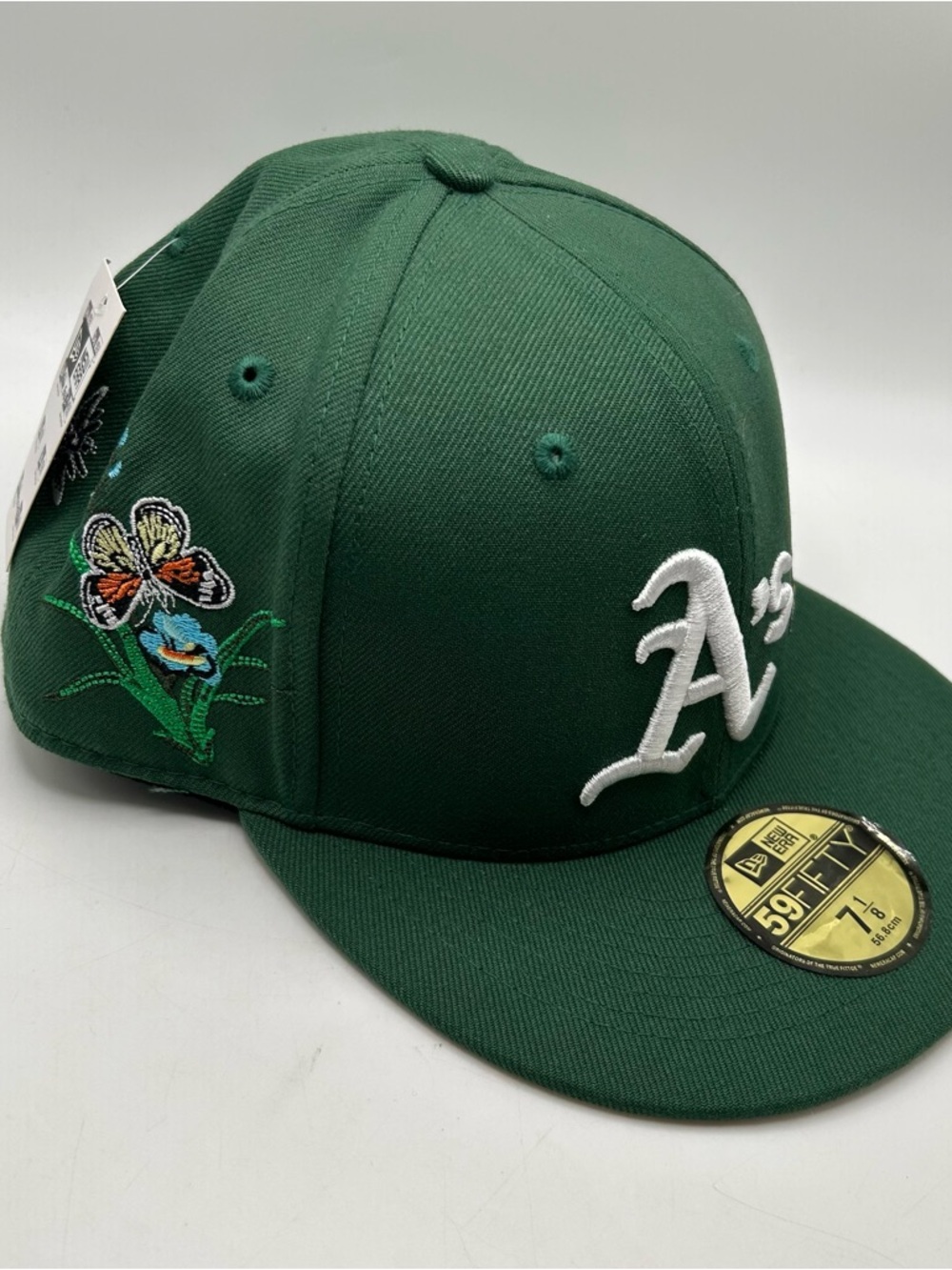 NEW ERA 59FIFTY X Felt Oakland A’s Fitted Hat Wool USA 7 1/8 Embroidered NWT - Picture 5 of 7